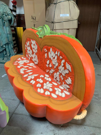 Pumpkin Bench Life Size Statue - LM Treasures 