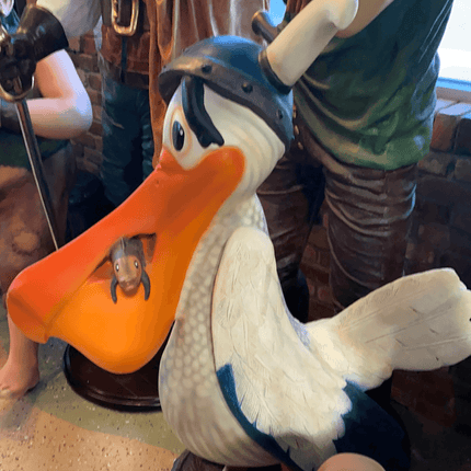 Comic Pelican On Barrel Over Sized Statue - LM Treasures 
