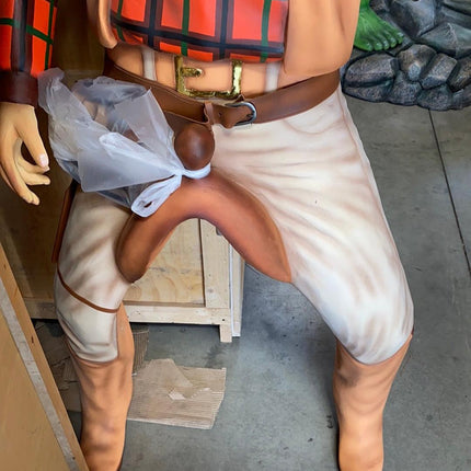 Cowboy on Horse Life Size Statue - LM Treasures 