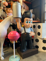 Three Eye Boy Holding Spray Can Life Size Statue - LM Treasures 