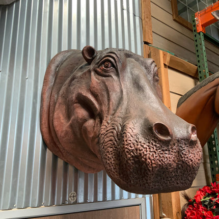 Hippo Head Life Size Statue - LM Treasures 