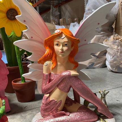 Small Pink Fairy Life Size Statue - LM Treasures 
