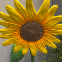 Sunflower In Pot Over Sized Flower Statue - LM Treasures 