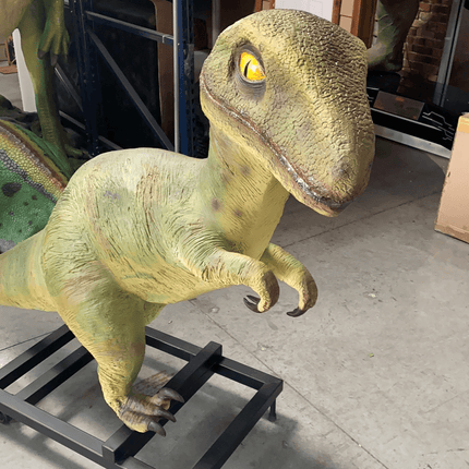 Baby T-Rex Dinosaur On Base Life Size Statue - LM Treasures 