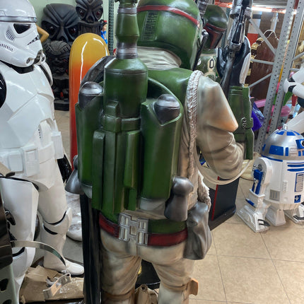 Green Boba Space Trooper Life Size Statue - LM Treasures 