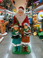 Santa Claus With Children Life Size Christmas Statue - LM Treasures 