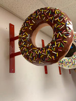 Hanging Brown Donut Over Sized Statue - LM Treasures Life Size Statues & Prop Rental