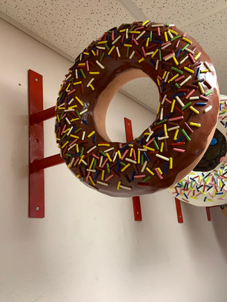 Hanging Brown Donut Over Sized Statue - LM Treasures 
