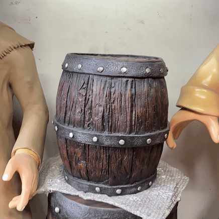 Small Rustic Barrel Statue - LM Treasures 