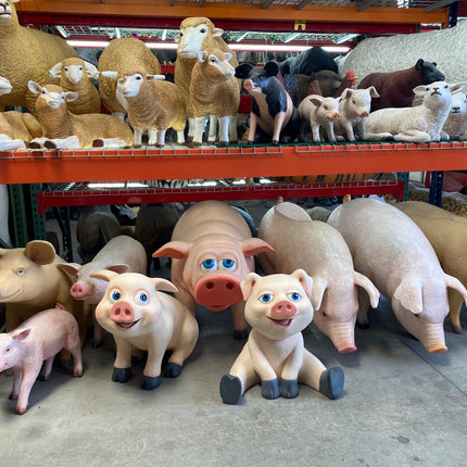 Comic Pig Standing Life Size Statue - LM Treasures 