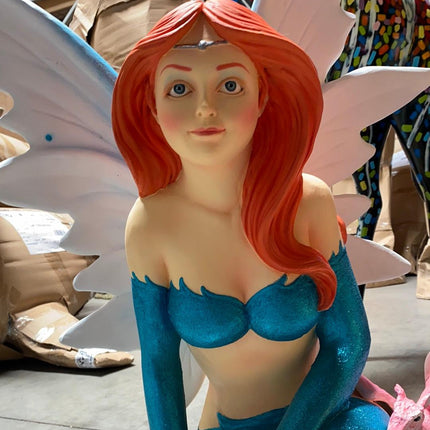 Small Blue Fairy Life Size Statue - LM Treasures 