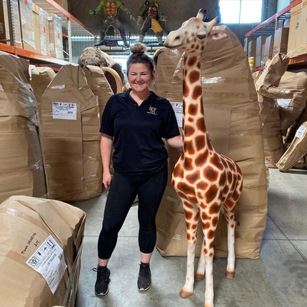 Walking Giraffe Life Size Statue - LM Treasures 
