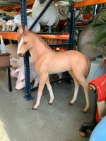 Baby Foal Horse Walking Life Size Statue - LM Treasures 