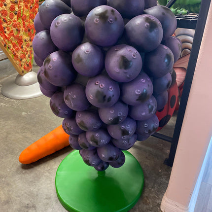 Purple Grapes Over Size Statue With Menu Board - LM Treasures 