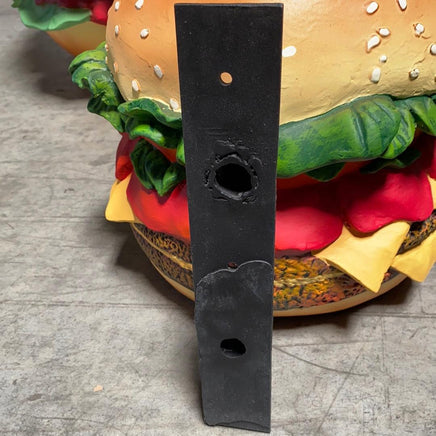 Double Cheeseburger With Bracket Over Sized Statue - LM Treasures 