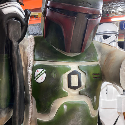 Green Boba Space Trooper Life Size Statue - LM Treasures 