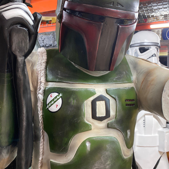 Green Boba Space Trooper Life Size Statue - LM Treasures 