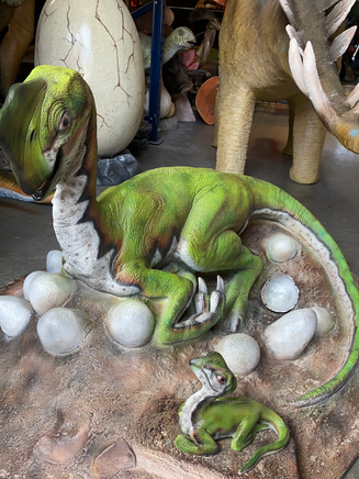 Oviraptor Dinosaur Nest Life Size Statue - LM Treasures Life Size Statues & Prop Rental