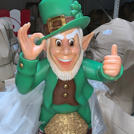 Leprechaun With Gold Life Size Statue - LM Treasures 