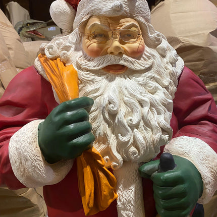 Santa Claus With Bag Christmas Life Size Statue - LM Treasures 
