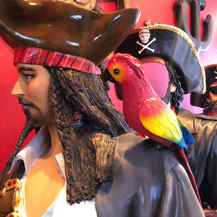 Pirate on Barrel Holding a Beer Life Size Statue - LM Treasures 