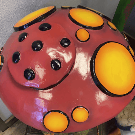 Stripped Mushroom Over Sized Statue - LM Treasures 