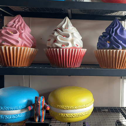 Red Velvet Cupcake With Stars Over Sized Statue - LM Treasures 