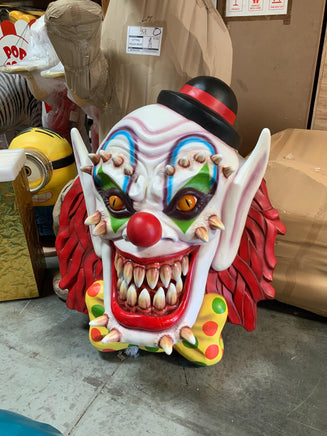 Scary Clown Head Wall Decor Over Sized Statue - LM Treasures 