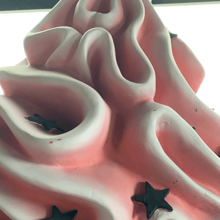 Pink Chocolate Cupcake With Stars Over Sized Statue - LM Treasures 