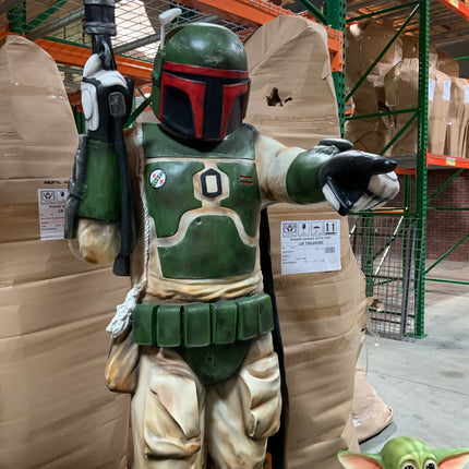 Green Boba Space Trooper Life Size Statue - LM Treasures 