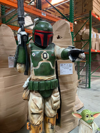 Green Boba Space Trooper Life Size Statue - LM Treasures 