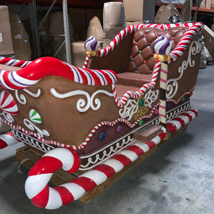 Gingerbread Sleigh Life Size Statue - LM Treasures 