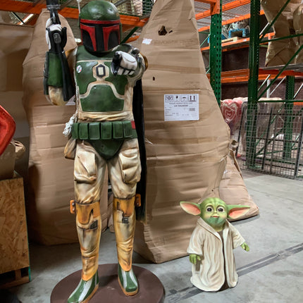 Green Boba Space Trooper Life Size Statue - LM Treasures 