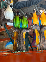 Macaw Buffon Lover Parrots On Branch Life Size Statue - LM Treasures 