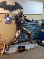 Iron Man 3 (Battle Version) with RDJ Head  Life Size Statue - LM Treasures 