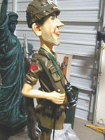 Soldier with Menu Board Life Size Statue - LM Treasures 