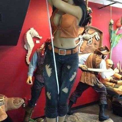 Hanging Lady Pirate Climbing Life Size Statue - LM Treasures 