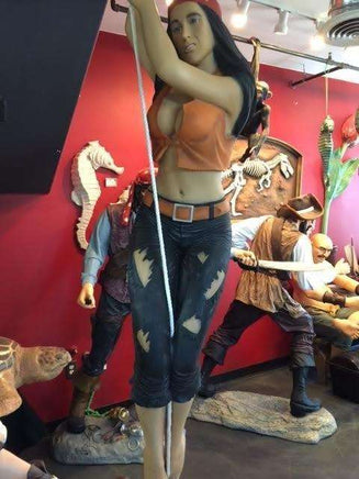 Lady Pirate Climbing Life Size Statue - LM Treasures 