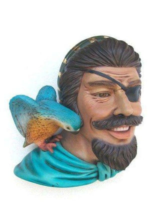 Pirate Captain One Eye Wall Decor Statue - LM Treasures 