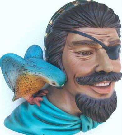 Pirate Captain One Eye Wall Decor Statue - LM Treasures 