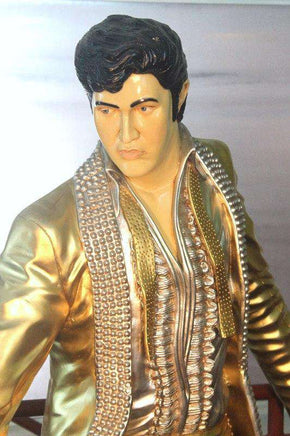 Singer Elvis In Gold Life Size Statue - LM Treasures 