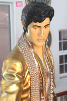 Singer Elvis In Gold Life Size Statue - LM Treasures 