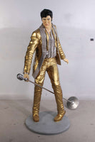 Singer Elvis In Gold Life Size Statue - LM Treasures 