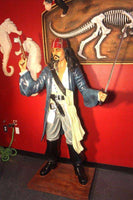 Pirate Captain Jack With Gun Life Size Statue - LM Treasures 