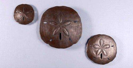 Shell Sand Dollars Set of 3 Beach Prop Resin Decor Statue - LM Treasures 