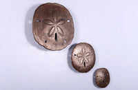 Shell Sand Dollars Set of 3 Beach Prop Resin Decor Statue - LM Treasures 