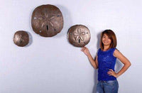 Shell Sand Dollars Set of 3 Beach Prop Resin Decor Statue - LM Treasures 