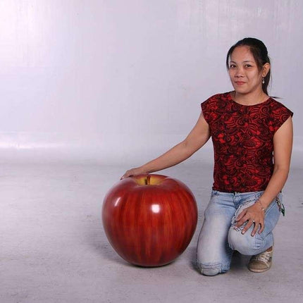 Medium Blush Red Apple Over Sized Statue - LM Treasures 