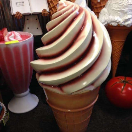 Soft Serve Chocolate Ice Cream Over Sized Statue - LM Treasures 