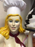 Blonde Lady Cook Life Size Statue - LM Treasures 